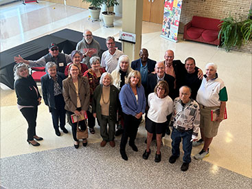 A group of alumni at an event